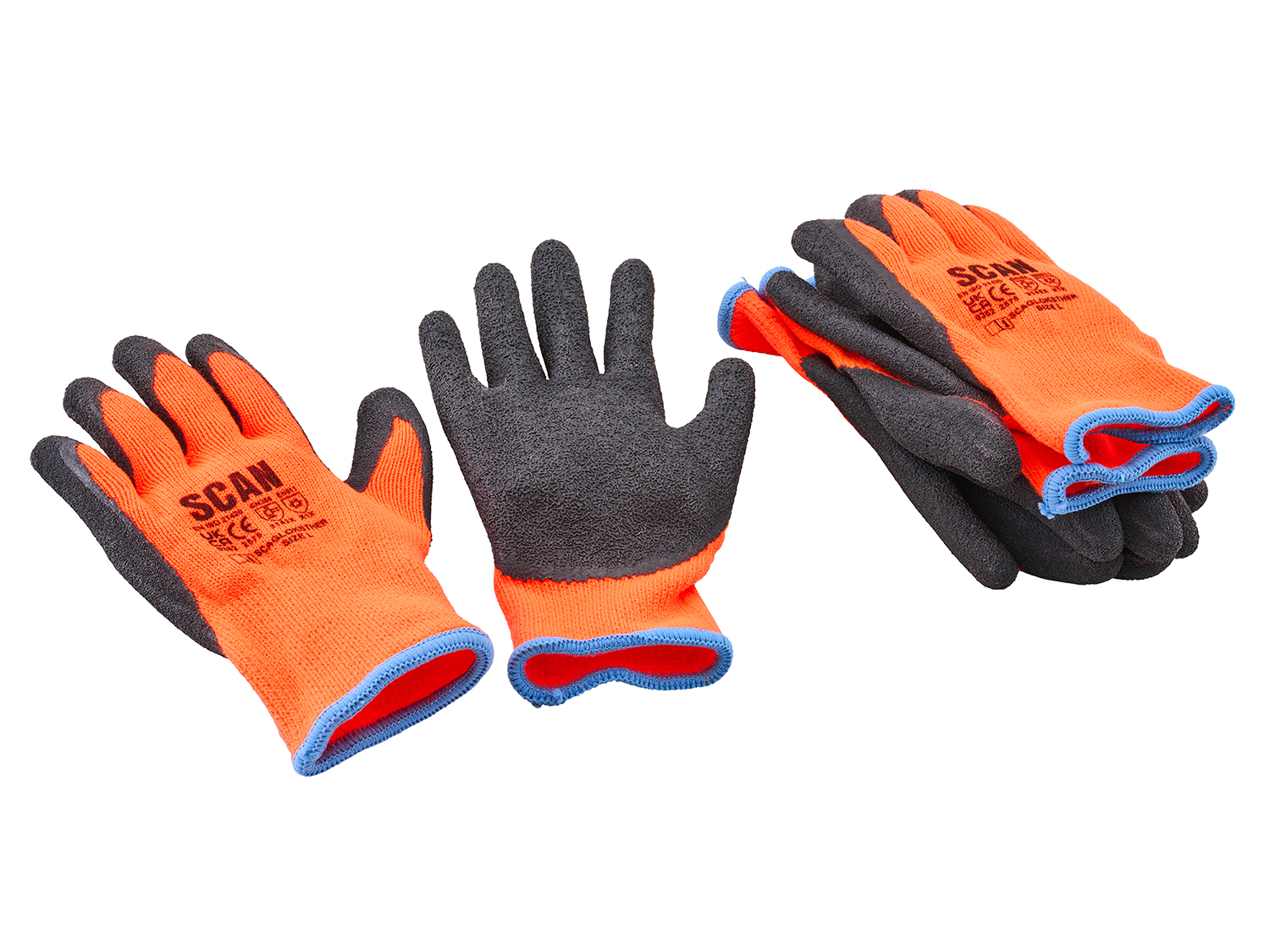 XMS Scan Thermal Latex Dipped Gloves (3 Pairs) XMS26GLTH3