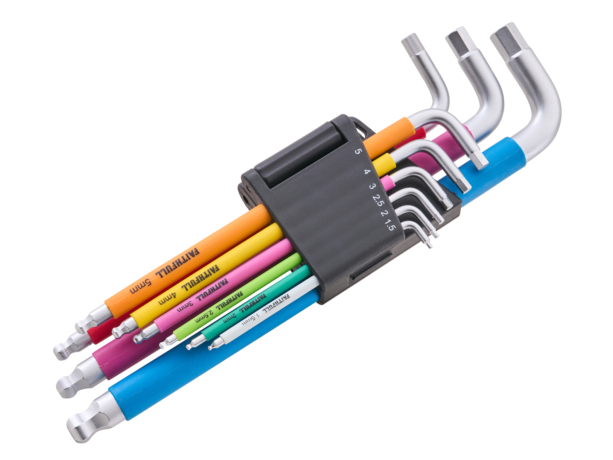 XMS Faithfull 9 Piece Colour Coded Hex Key Set XMS26HEXKEY