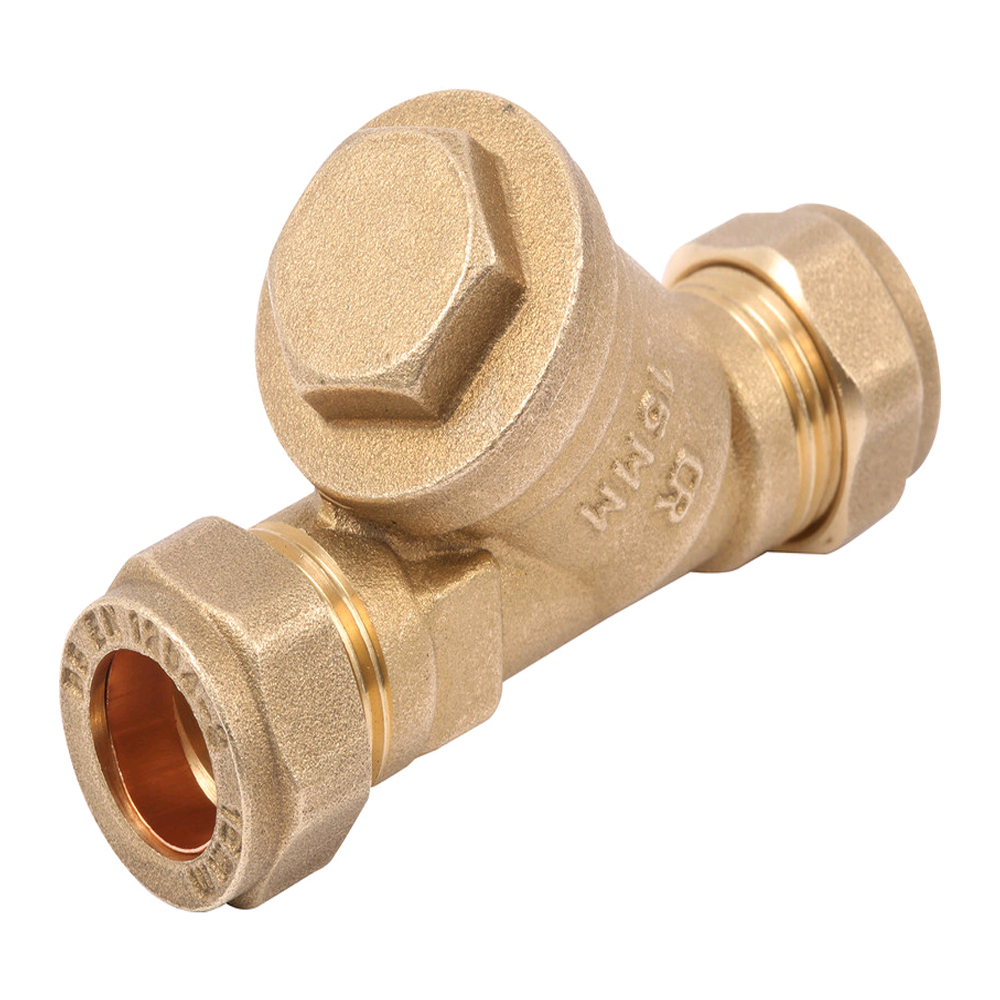Brass Y Filter CxC 15mm