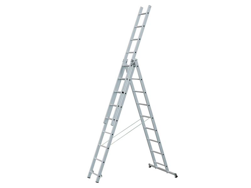 Zarges Light Trade Combination Ladder 3-Part 3 x 7 Rungs ZAR48980