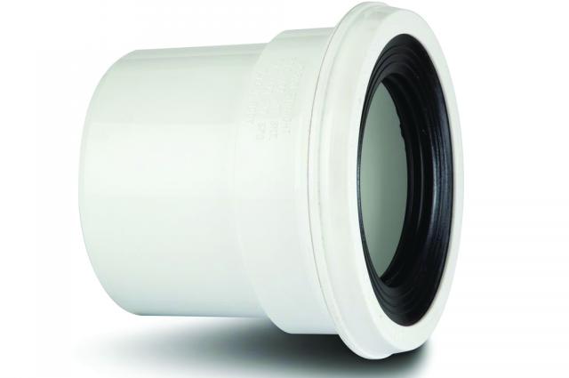 Polypipe Pan Connector 110mm / 4in Straight Socket Solvent Weld