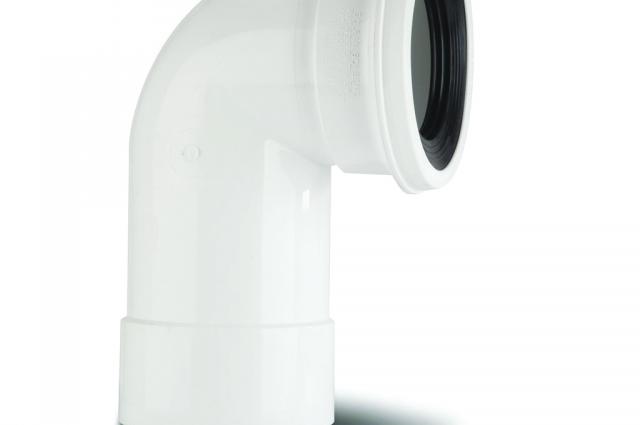 Polypipe Pan Connector 110mm / 4in 90 Degree Socket Solvent Weld